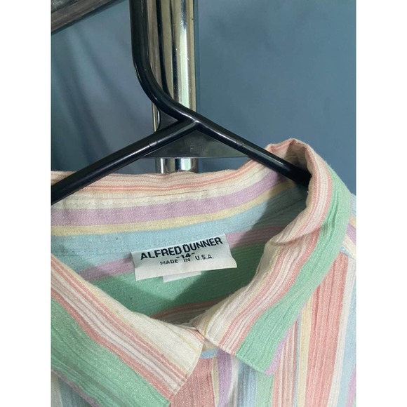 Alfred Dunner Pastel stripe button up - Picture 3 of 6